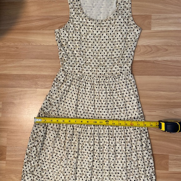 Anthropologie Meadow Rue Marigny cream with black polka dot maxi dress - Picture 10 of 15